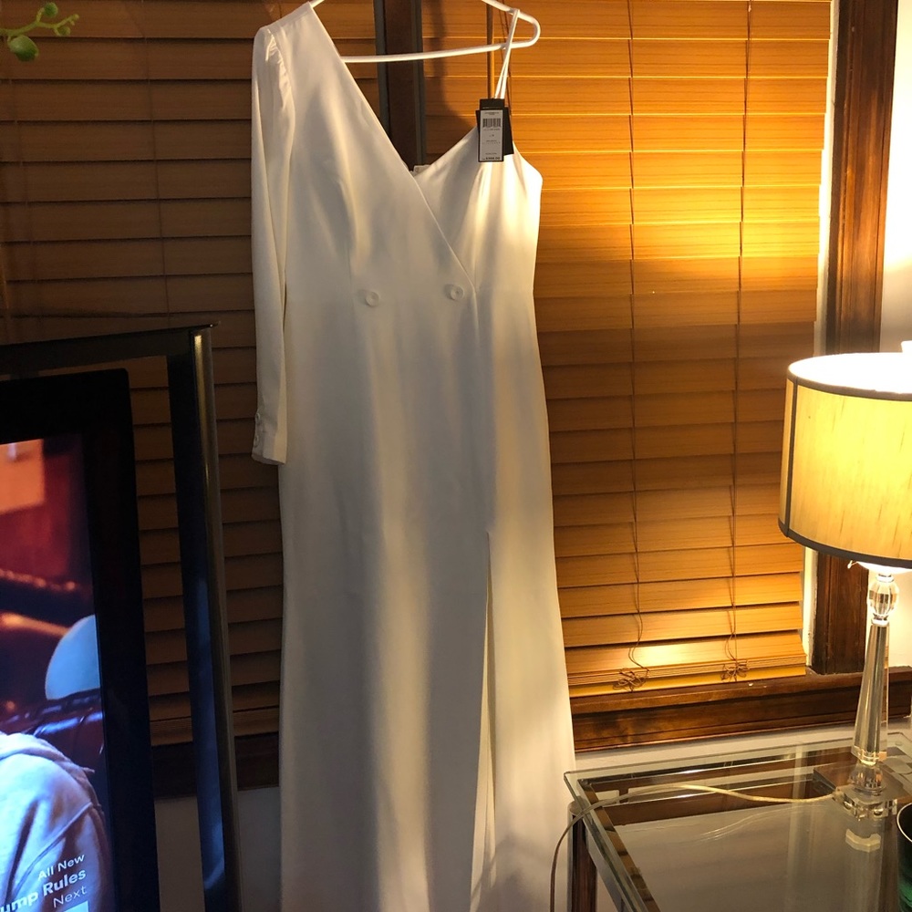 BCBG One Shoulder White Dress